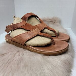 Sorel Womens Torpeda Rustic Brown Ankle Strap Sandals NL2492-295 Size 10